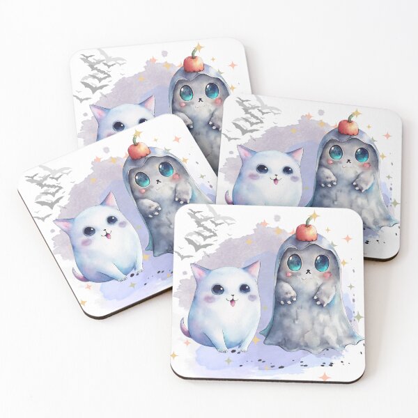 Item preview, Boo But Cute Ghost Cat Duo designed and sold by Angellacelin.