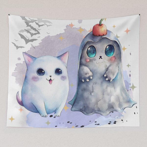 Item preview, Boo But Cute Ghost Cat Duo designed and sold by Angellacelin.