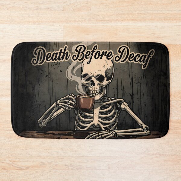Item preview, Whimsical Skeletons Enjoying Their Coffee Dark Humor designed and sold by ART ATTACK ZONE.