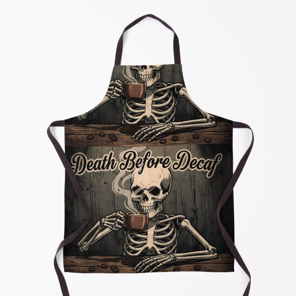 Item preview, Whimsical Skeletons Enjoying Their Coffee Dark Humor designed and sold by ART ATTACK ZONE.