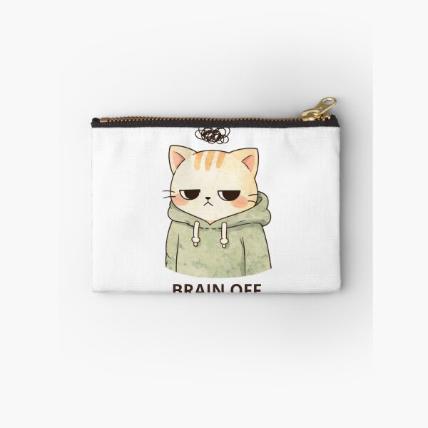 Item preview, Brain Off Cat | Cute Kawaii Aesthetic | Low Energy Mood Design designed and sold by The Mood Index.