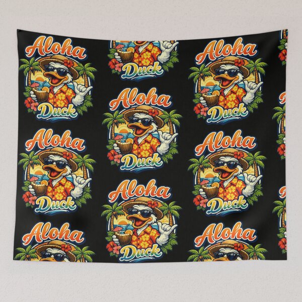 Item preview, Aloha Duck Tropical Vacation Shaka Design designed and sold by TeeTimeTreasure.