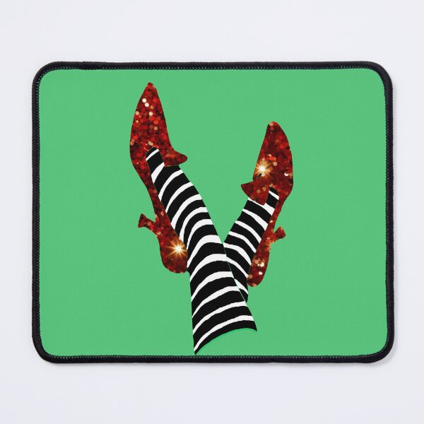 Item preview, Ruby Reign Heels – Shoes of Oz Collection – Glitter Bokeh Fantasy v1b - #50C878 Emerald City Green background designed and sold by WheelieGdArt.