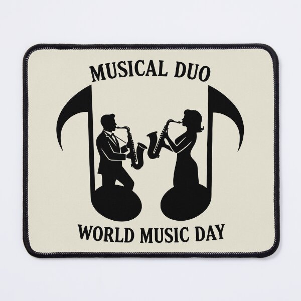 Item preview, Musical Duo – Saxophone Rhythm World Music Day designed and sold by Art-Arcade6.