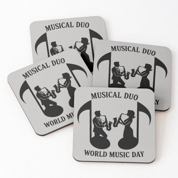 Item preview, Musical Duo – Saxophone Rhythm World Music Day designed and sold by Art-Arcade6.