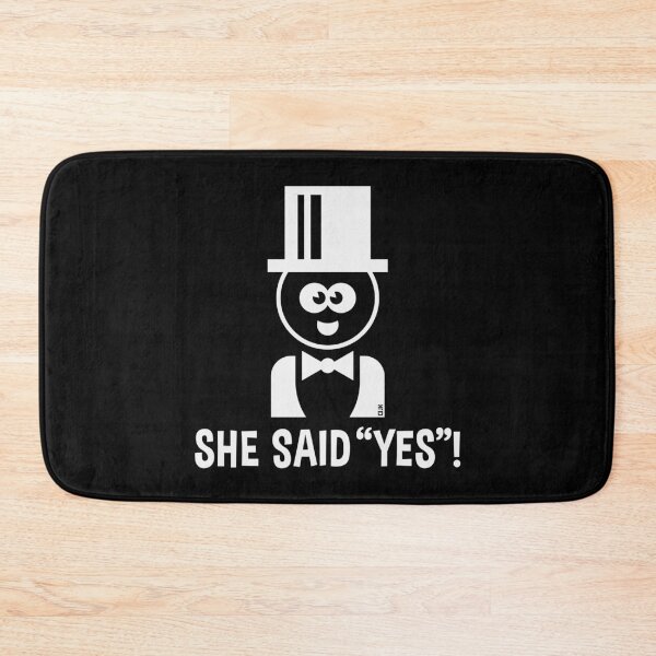 Item preview, Groom – She Said “Yes”! (Stag Night / Bachelor Party / Wedding / White) designed and sold by MrFaulbaum.