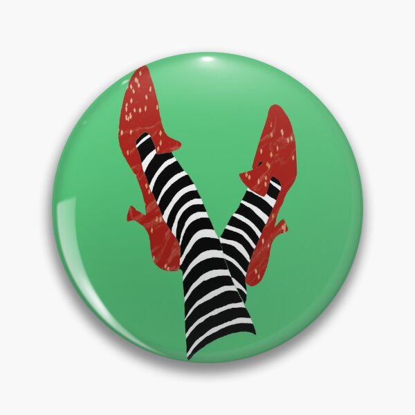 Item preview, Crimson Curtain Call Heels – Shoes of Oz Collection – Vintage Stage Edition - #50C878 Emerald City Green background designed and sold by WheelieGdArt.