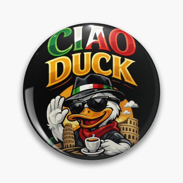Item preview, Ciao Duck Italian Vacation Coffee Travel Design designed and sold by TeeTimeTreasure.