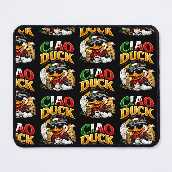 Item preview, Ciao Duck Italian Vacation Coffee Travel Design designed and sold by TeeTimeTreasure.