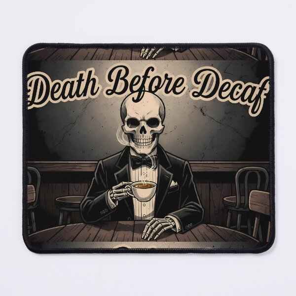 Item preview, Skeletons Enjoying Their Coffee Dark Humor designed and sold by ART ATTACK ZONE.