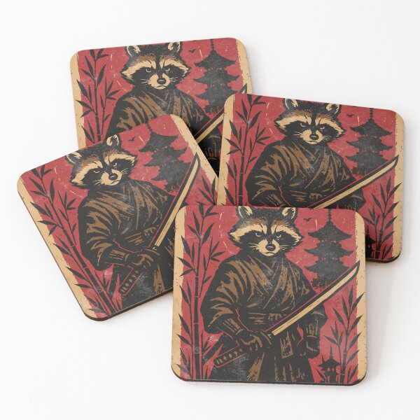 Item preview, Vintage Samurai Raccoon - Japanese Warrior Art & Retro Aesthetic designed and sold by YYoYY.
