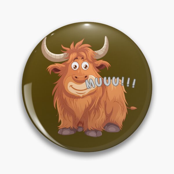 Item preview, Cute Yak Says Muuu - Funny Fluffy Highland Yak Animal Lover. designed and sold by LunaPrintCo.