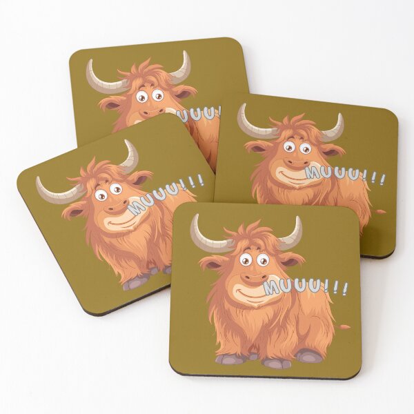 Item preview, Cute Yak Says Muuu - Funny Fluffy Highland Yak Animal Lover. designed and sold by LunaPrintCo.