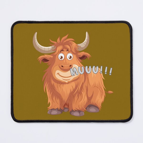 Item preview, Cute Yak Says Muuu - Funny Fluffy Highland Yak Animal Lover. designed and sold by LunaPrintCo.