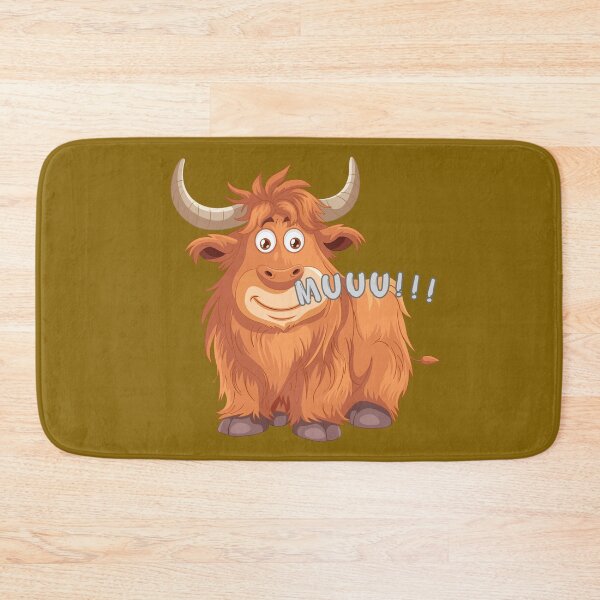 Item preview, Cute Yak Says Muuu - Funny Fluffy Highland Yak Animal Lover. designed and sold by LunaPrintCo.