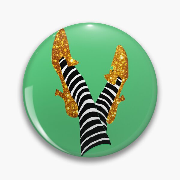 Item preview, Golden Hour Heels – Shoes of Oz Collection – Luxe Glitter Edition v1b  - #50C878 Emerald City Green background designed and sold by WheelieGdArt.