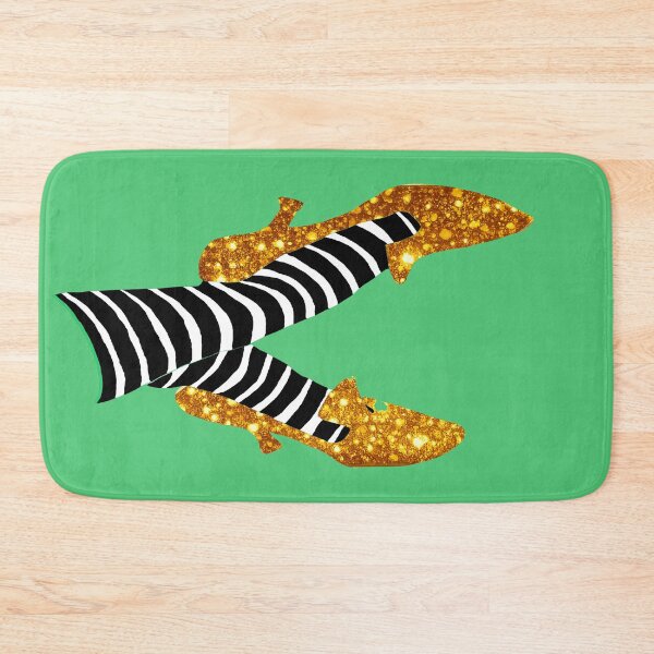 Item preview, Golden Hour Heels – Shoes of Oz Collection – Luxe Glitter Edition v1b  - #50C878 Emerald City Green background designed and sold by WheelieGdArt.