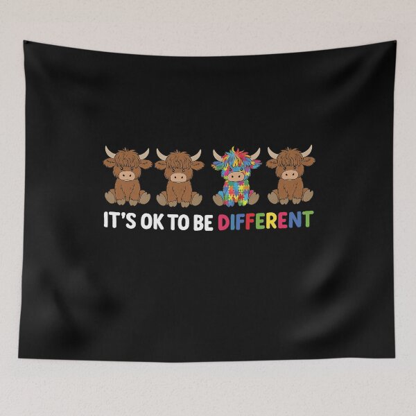 Item preview, It's Ok To Be Different Shirt, Autism Awareness, Different Cow, Motivational Shirt, Be Yourself   designed and sold by Artovista Vision.