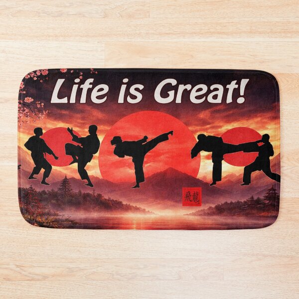 Item preview, Life is Great – Martial Arts Strength & Discipline designed and sold by Fei Long Design Hub.