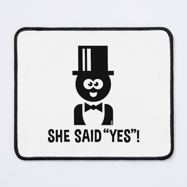 Item preview, Groom – She Said “Yes”! (Stag Night / Bachelor Party / Wedding / Black) designed and sold by MrFaulbaum.
