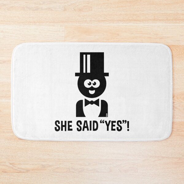 Item preview, Groom – She Said “Yes”! (Stag Night / Bachelor Party / Wedding / Black) designed and sold by MrFaulbaum.