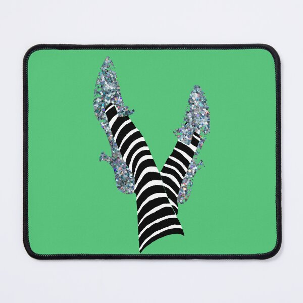 Item preview, SILVER SHOES (background adjustable) v1b - #50C878 Emerald City Green background designed and sold by WheelieGdArt.