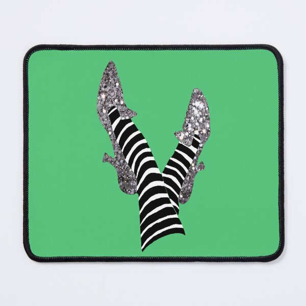 Item preview, Disco Spell Heels – Shoes of Oz Collection – Mirrorball Glam Edition v2 - #50C878 Emerald City Green background designed and sold by WheelieGdArt.