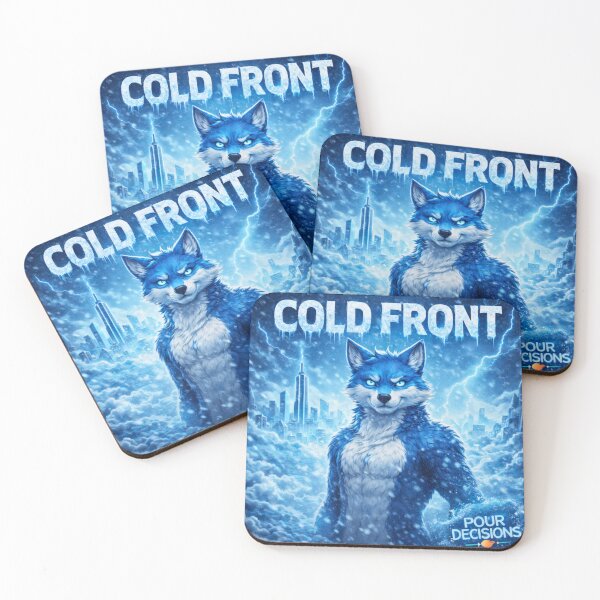 Item preview, Cold Front — Pour Decisions Frost Byte Snow Fox Art designed and sold by A Sinister Sly.