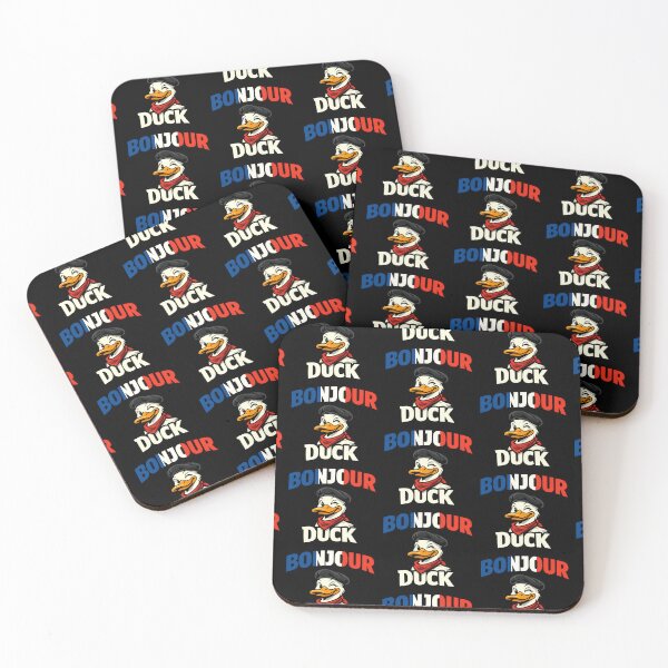 Item preview, Bonjour Duck French Travel Cute Funny Duck Design designed and sold by TeeTimeTreasure.
