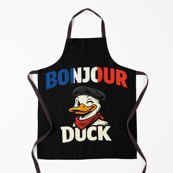 Item preview, Bonjour Duck French Travel Cute Funny Duck Design designed and sold by TeeTimeTreasure.