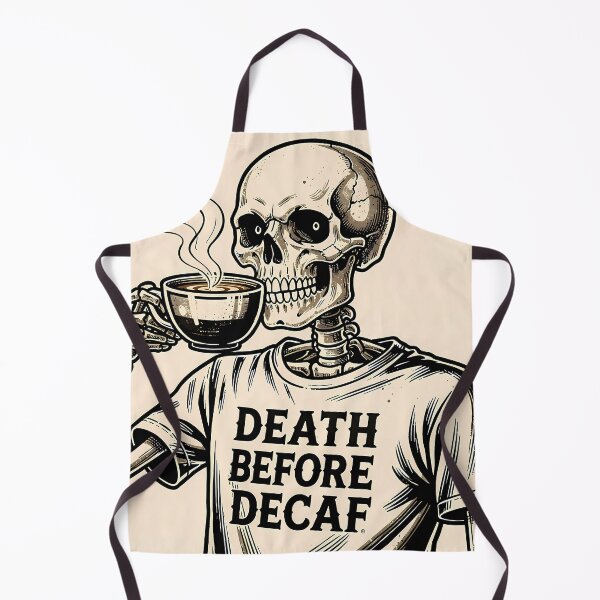 Item preview, Art Design Skeletons Enjoying Their Coffee Dark Humor designed and sold by ART ATTACK ZONE.