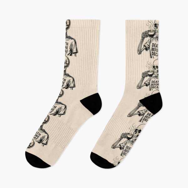 Item preview, Art Design Skeletons Enjoying Their Coffee Dark Humor designed and sold by ART ATTACK ZONE.