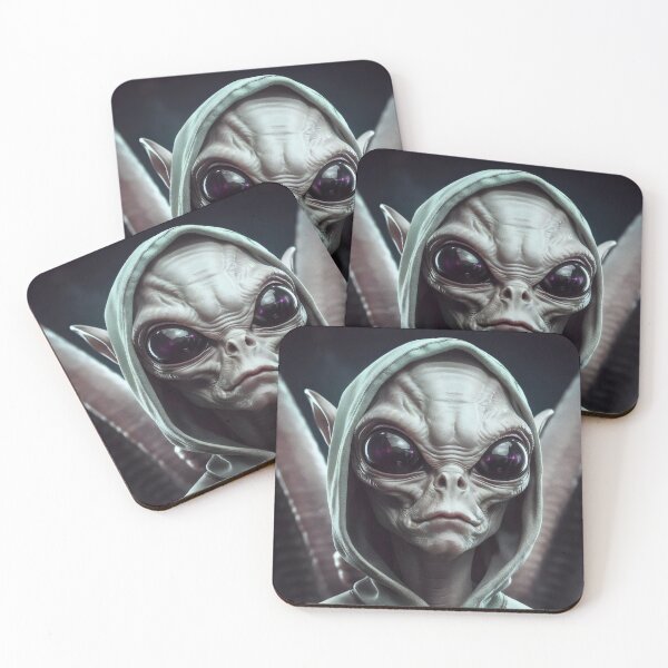 Item preview, Hooded alien. designed and sold by MyHappyArtShop.