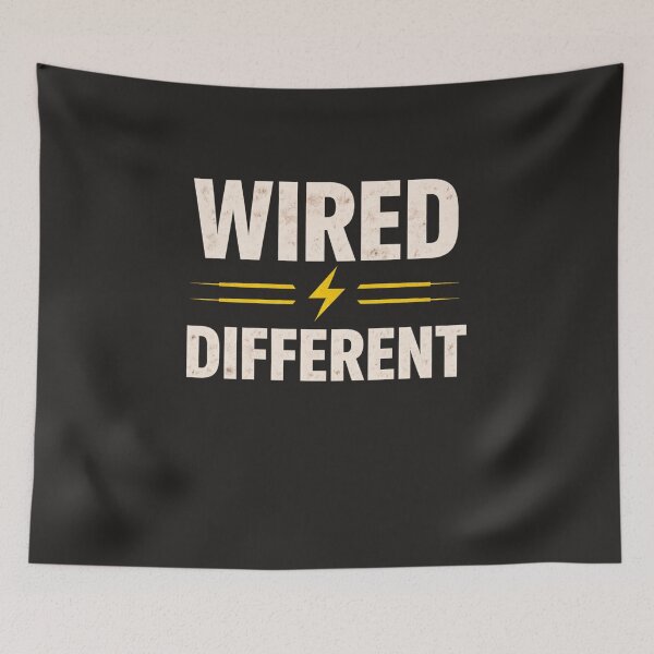 Item preview, Wired Different Electrician Funny Electrician Shirt designed and sold by Drip5.