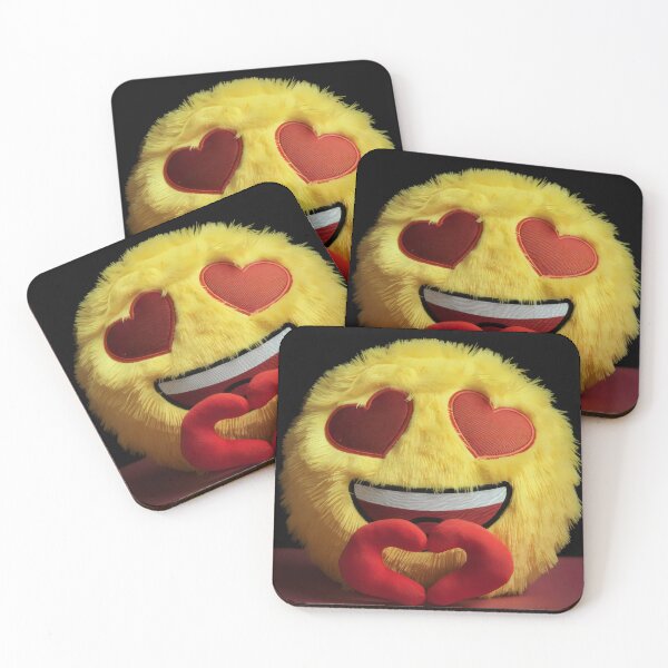 Artikelvorschau, Emoji-Plüschtier lieben. entworfen und verkauft von MyHappyArtShop.