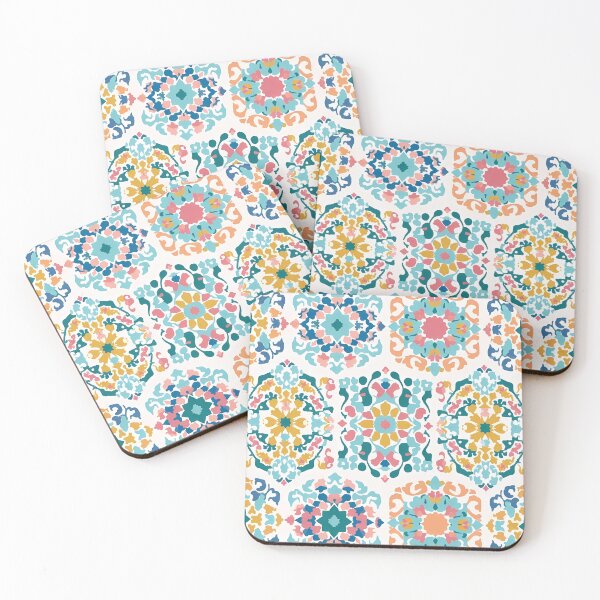 Item preview, Vibrant Pastel Mandala Floral Pattern designed and sold by barloly.