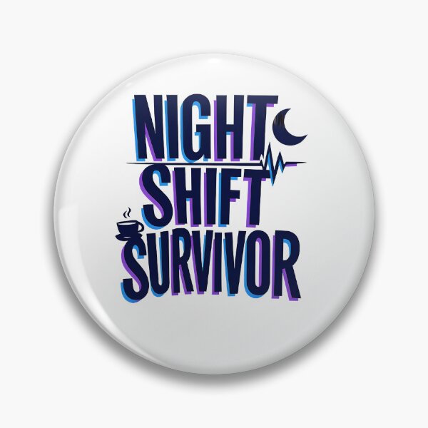 Item preview, "Night Shift Survivor" | Aesthetic Neon Nurse & Healthcare Worker Art designed and sold by Naviora.