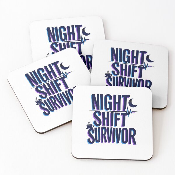 Item preview, "Night Shift Survivor" | Aesthetic Neon Nurse & Healthcare Worker Art designed and sold by Naviora.