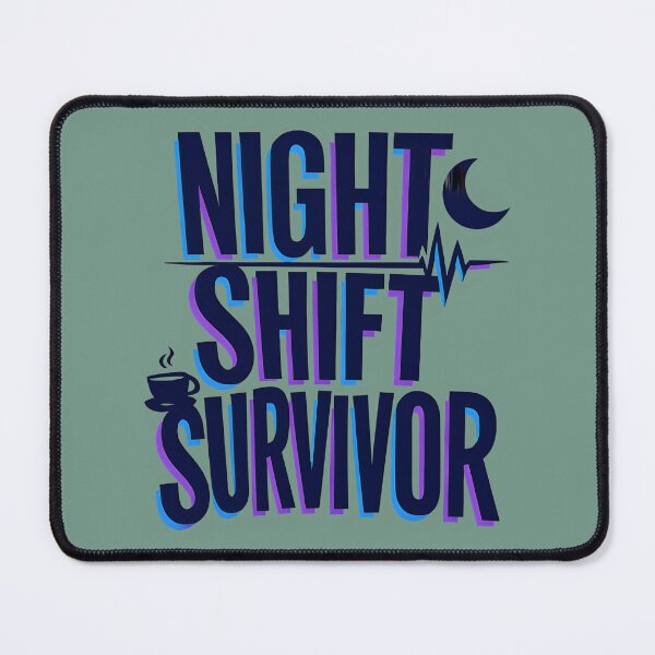 Item preview, "Night Shift Survivor" | Aesthetic Neon Nurse & Healthcare Worker Art designed and sold by Naviora.