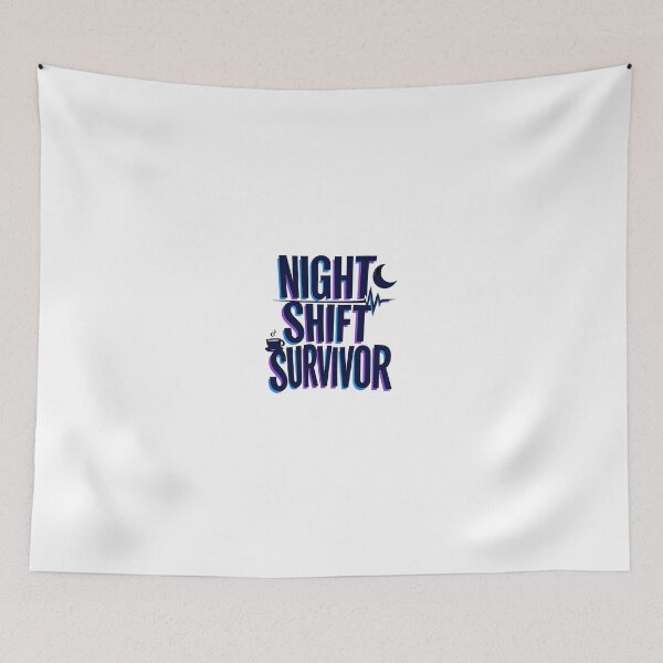 Item preview, "Night Shift Survivor" | Aesthetic Neon Nurse & Healthcare Worker Art designed and sold by Naviora.