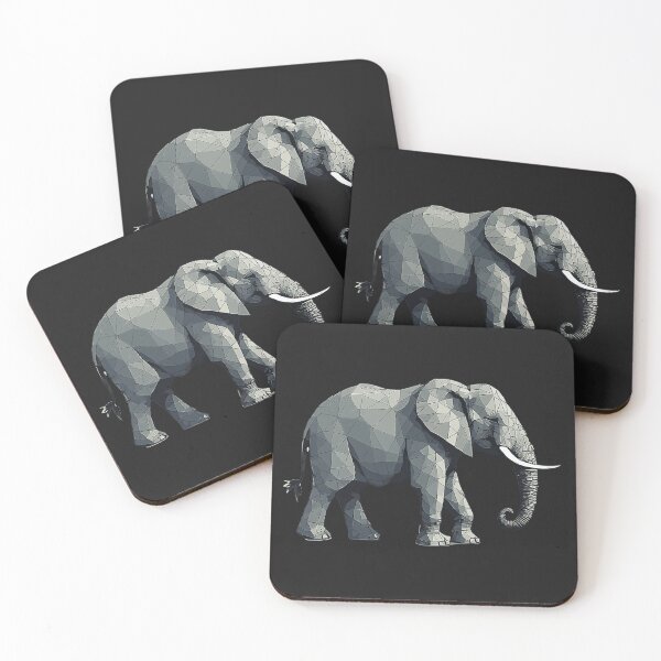Item preview, Geometric Elephant – Modern Animal Art designed and sold by Tklezardesigns.