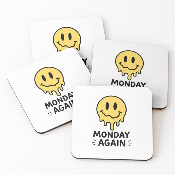 Item preview, Monday Again – Melted Smiley Funny Minimal designed and sold by TelaMental.