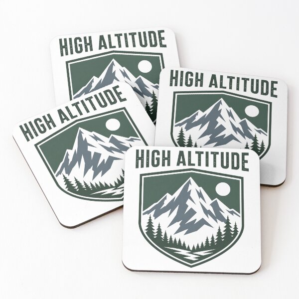 Item preview, High Altitude Mountain Badge – Adventure Nature Hiking Outdoor Design designed and sold by SaDesign99.
