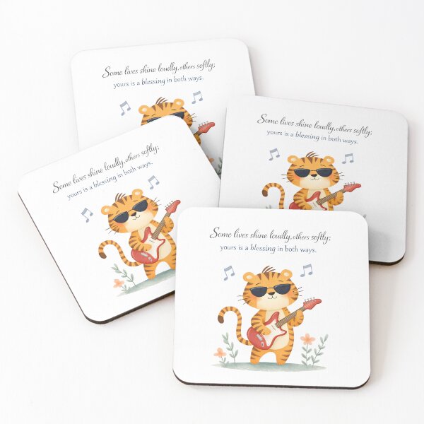 Item preview, Tiger Guitar Nursery Print, Inspirational Kids Wall Art, Blessing Quote Decor designed and sold by LoveNurseries.