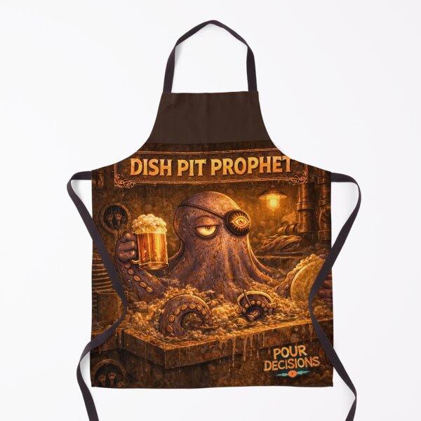 Item preview, Dish Pit Prophet — Pour Decisions Bubbles Octopus Art designed and sold by A Sinister Sly.