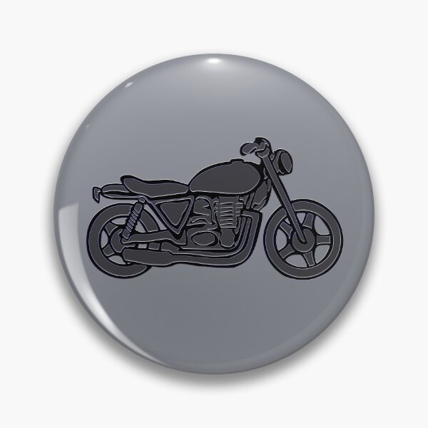 Item preview, Classic Style Dark Grey Motorbike With Embossed Effect designed and sold by Adamo-illustration.