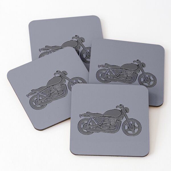Item preview, Classic Style Dark Grey Motorbike With Embossed Effect designed and sold by Adamo-illustration.