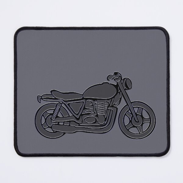 Item preview, Classic Style Dark Grey Motorbike With Embossed Effect designed and sold by Adamo-illustration.