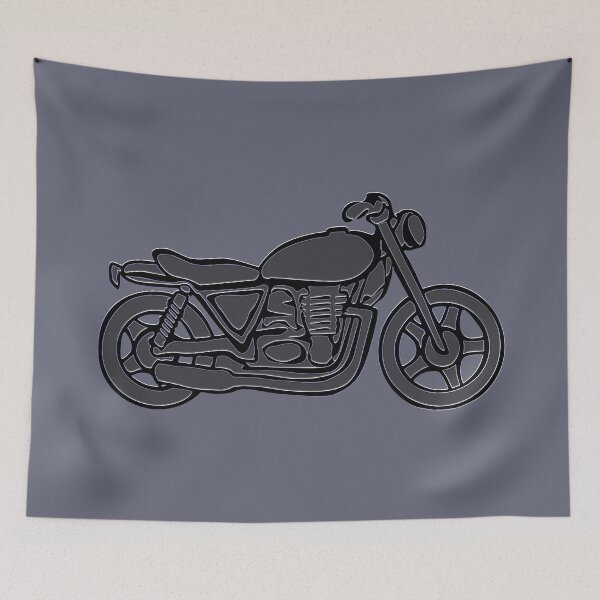 Item preview, Classic Style Dark Grey Motorbike With Embossed Effect designed and sold by Adamo-illustration.