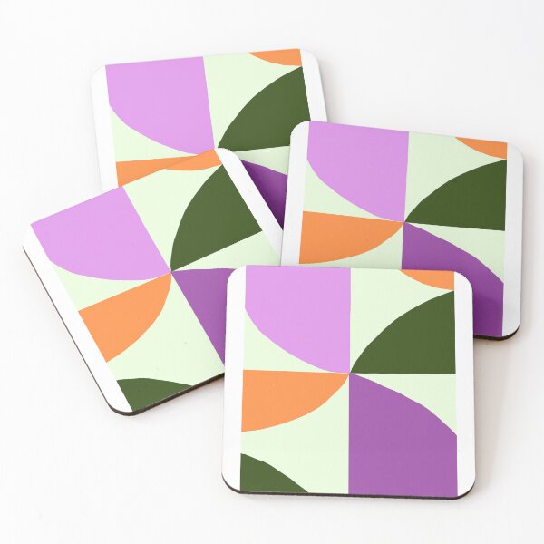 Item preview, Modern Bauhaus Geometric (purple orange green) designed and sold by Designs by Sara Felton.